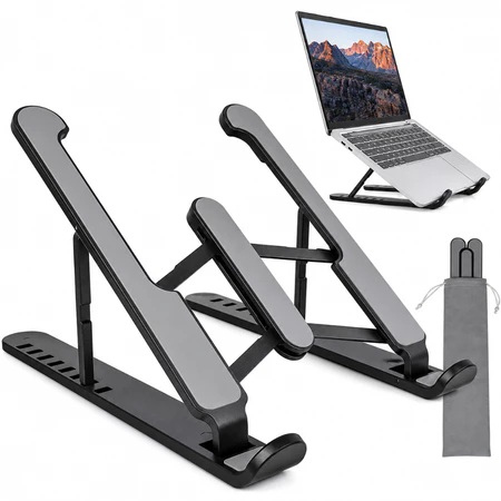 Suporte de Notebook Dobrável (Metal, base antiderrapante)