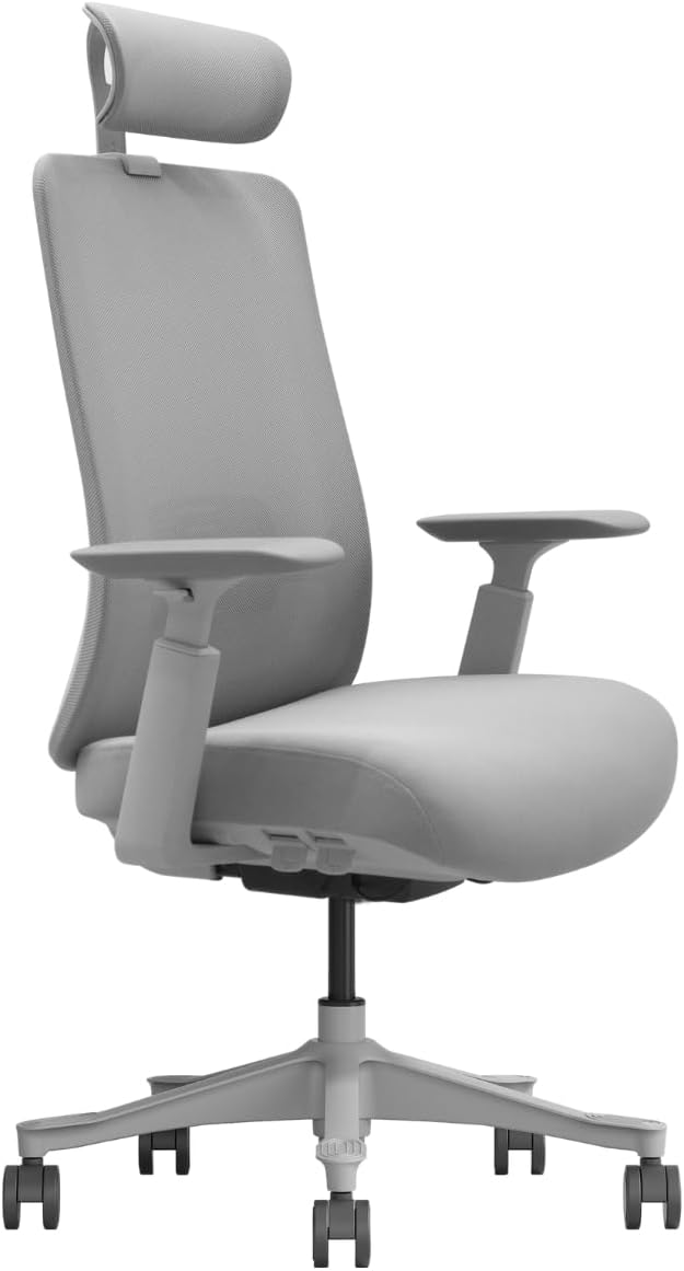 Cadeira de Escritório V1 Connect Giratória Ergonômica 10 Ajustes 150kg (Cinza)