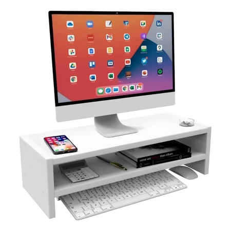Base para Monitor de MDF (52cm): eleva a tela e organiza a mesa — vale a pena?