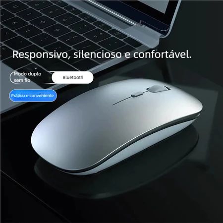 Mouse Recarregável Wireless RGB (bateria interna)